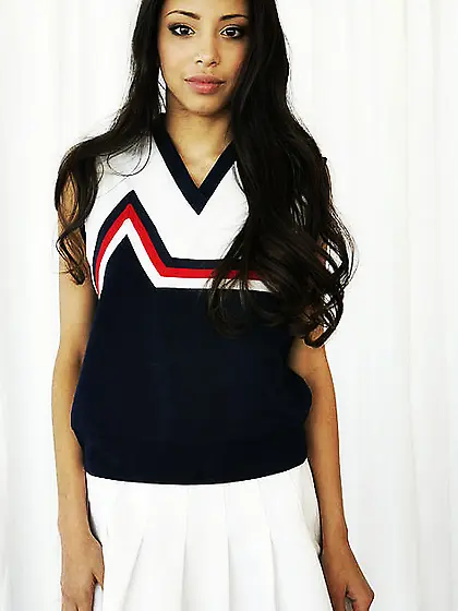 Alexis Lovetakes her mini skirt off and then gets banged by hand