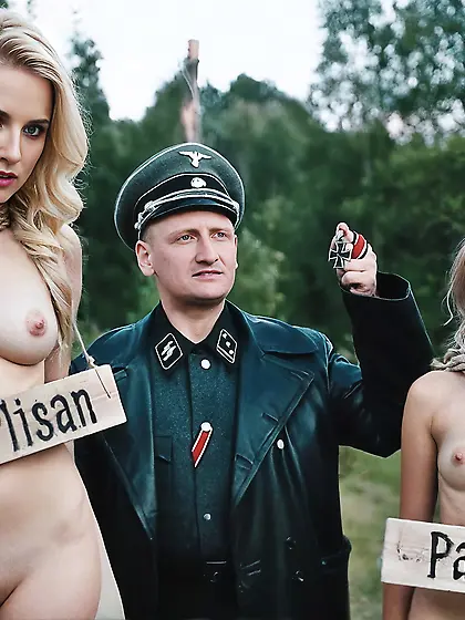 Two sexy girls and a nazi