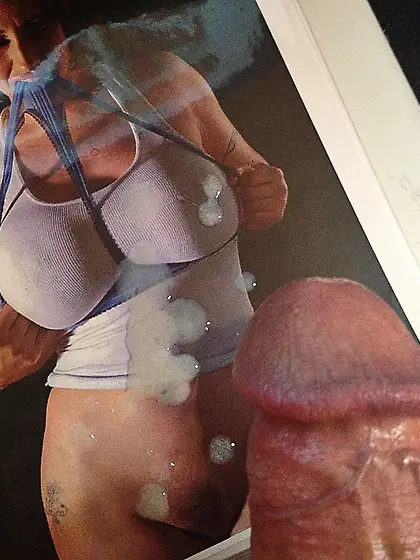 Cum on Eva's amazing tits