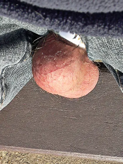 Trousers with a hole in the crotch