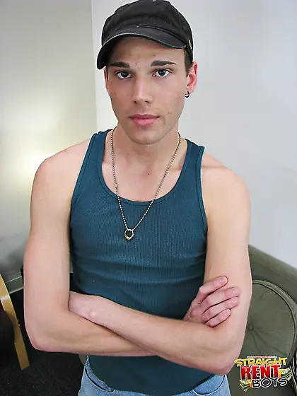 Gay hunk wearing black