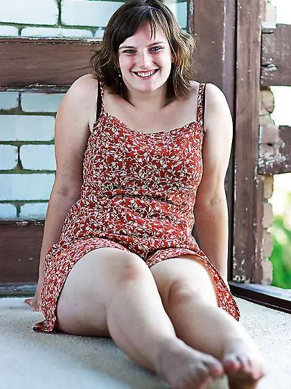 Adorable girl with natural breasts shows what she can do