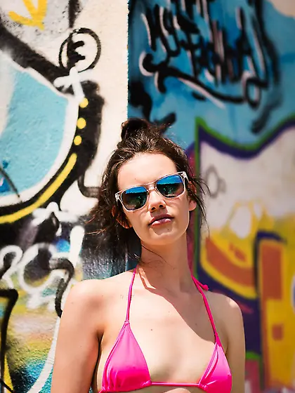 Stripping young beautiful natural