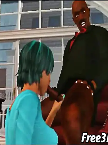 3D shemale babe gets fucked by an ebony stud