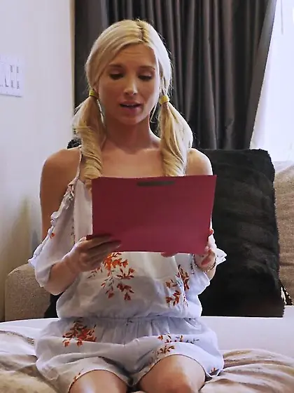 Petite blonde teen deep throated and fucked...