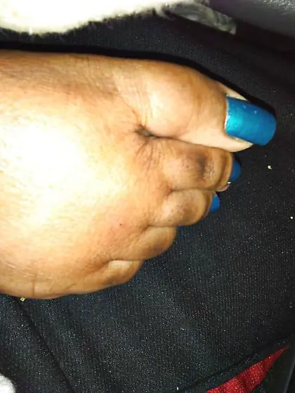 Teal Toes Car Footjob