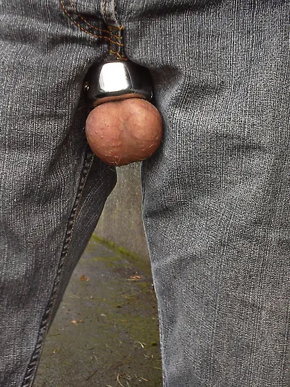 Trousers with a hole in the crotch