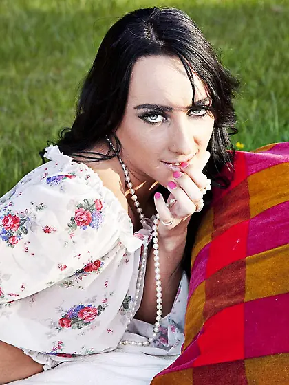 Alluring brunette with gorgeous mesmerizing eyes Chloe Lovette g