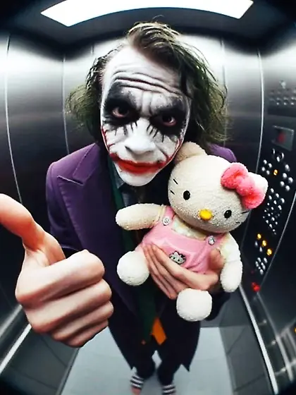 Joker With Hello Kitty