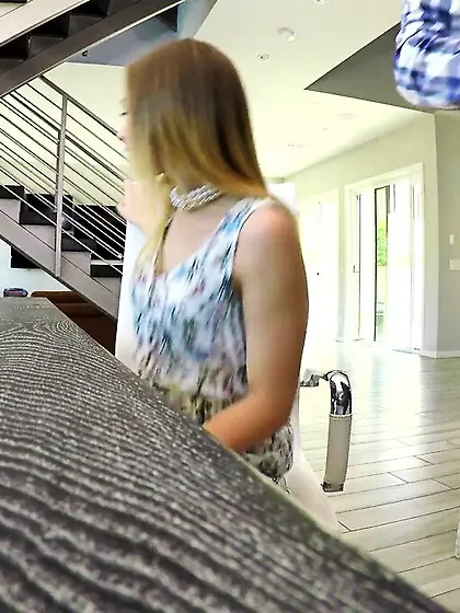 Petite teen punished by rough pounding