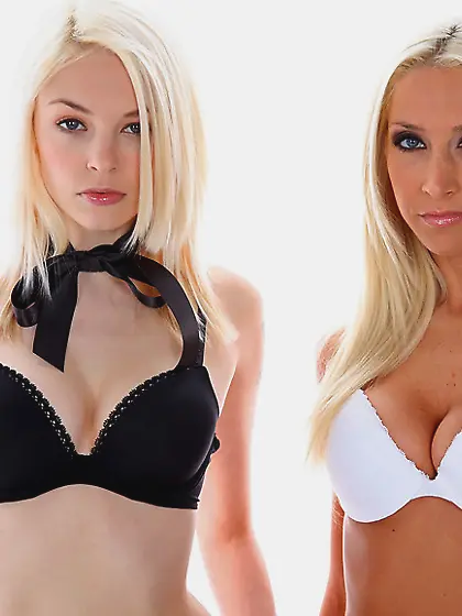 Blue-eyed MILF with a great tan gets fucked by a teen's str