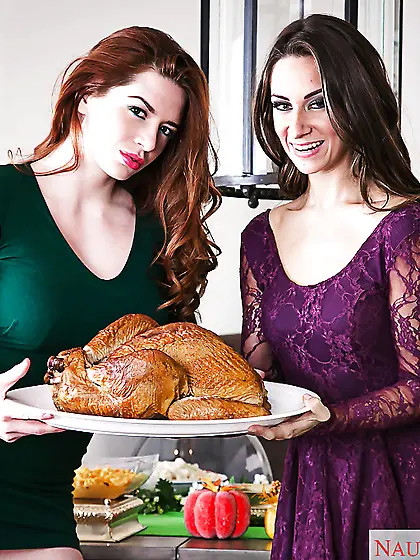 Young lesbian kitchen