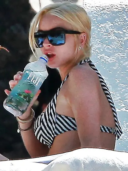 Lindsay Lohan In Bikini in Miami