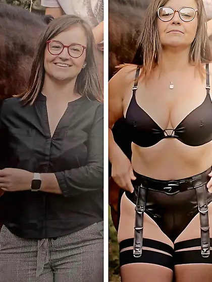 Aurélie sexy exhib lingerie