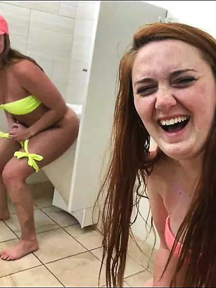 Toilet and pee girls