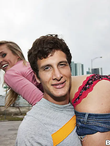 Alluring teen baeb shows her small boobies and gets rammed by he