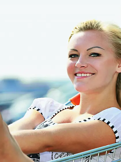 Sensual blonde hottie Alessandra A pops out her glorious tits an