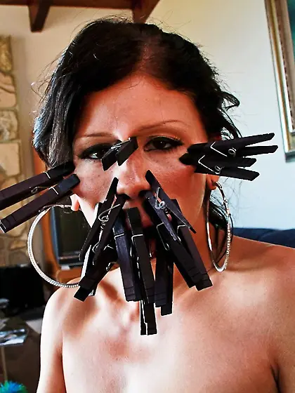 Nasty freckled brunette small