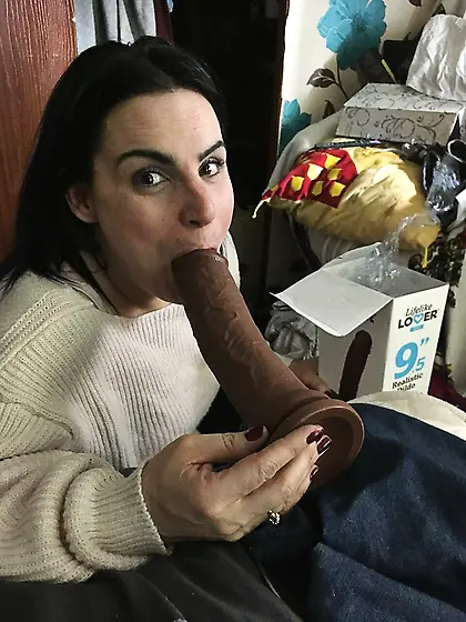 Married slut wishing she had a real bbc to suck on