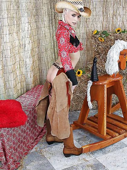 Uniform blonde pigtails