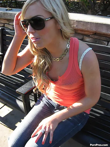 Salacious blonde Ally Kay gets a fat dick inside her holes with