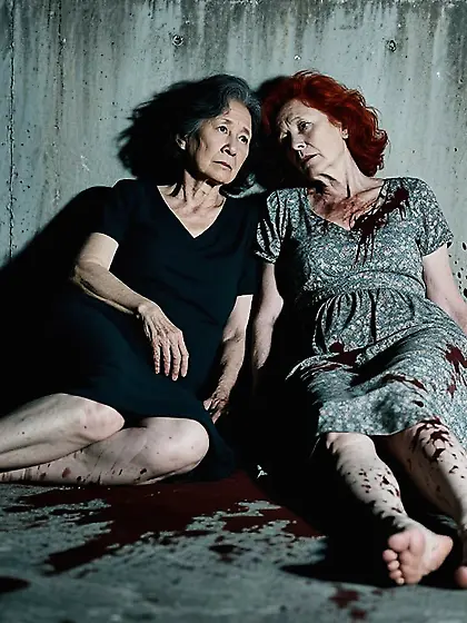 Grandmothers shot dead in their bare feet