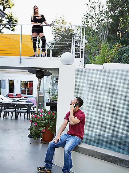 Milf seduces step-daughters guy