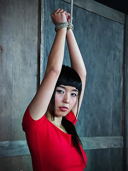 Japanese hard tied bondage
