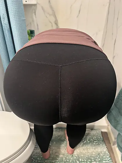 Wife washing her hair