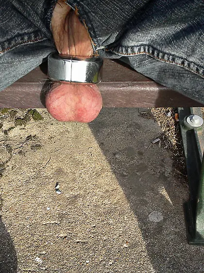 Trousers with a hole in the crotch