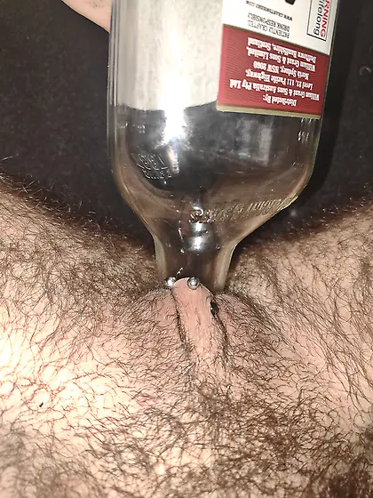 Weird objects in my pierced boy pussy