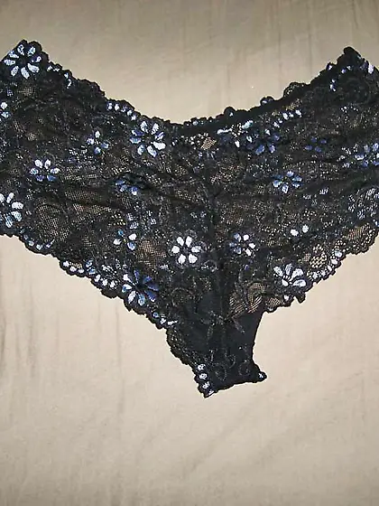 My wifey warm g-string and glossy legging