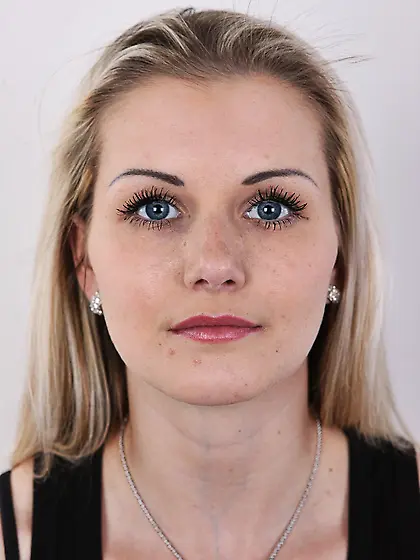 Probably usually lays on her back with her legs spread wide