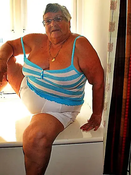 Splendid elderly blonde wearing