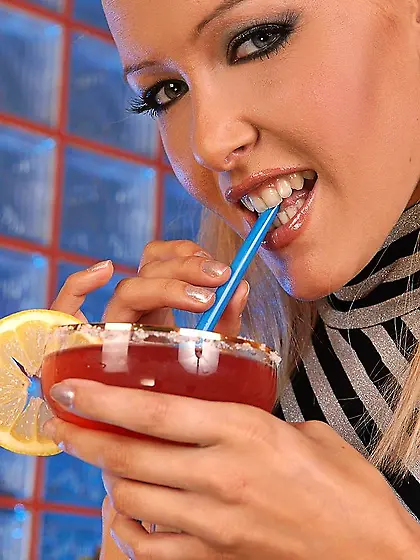 Sophie Moone takes her little thongs off and toys her shaved wet