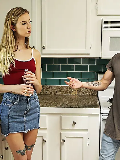 Rough blonde pov creampie