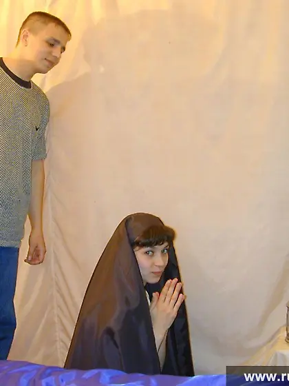 Russian teen nun gives blowjob to her friend