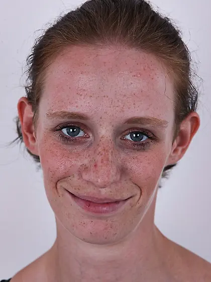 Skinny brunette naturally large