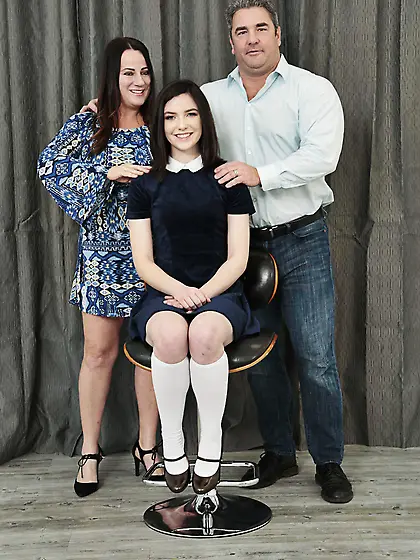 Adorable teen is going to pose for pictures and look cute too