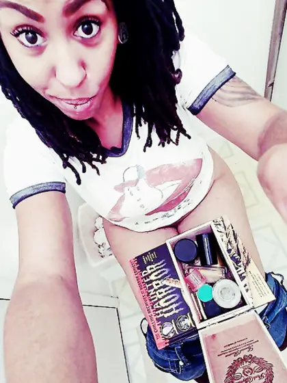 Ebony Women on the toilet