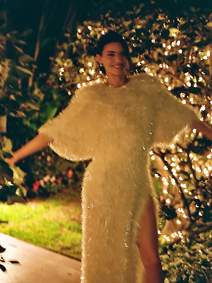 Kendall Jenner in a white dress