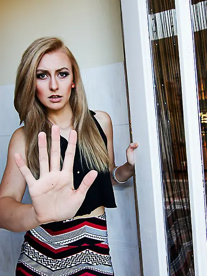 Desirable trollop black shirt