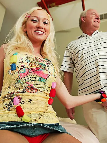 Chubby old man Madison Scott and busty teen blonde Madison Scott