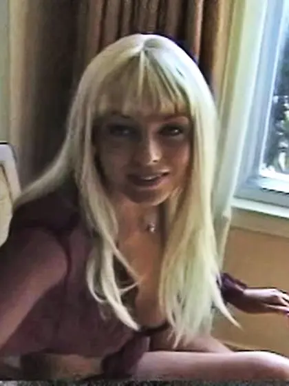 Blonde goddess drills clit