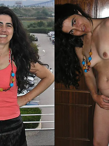 Dressed and undressed amateur milf