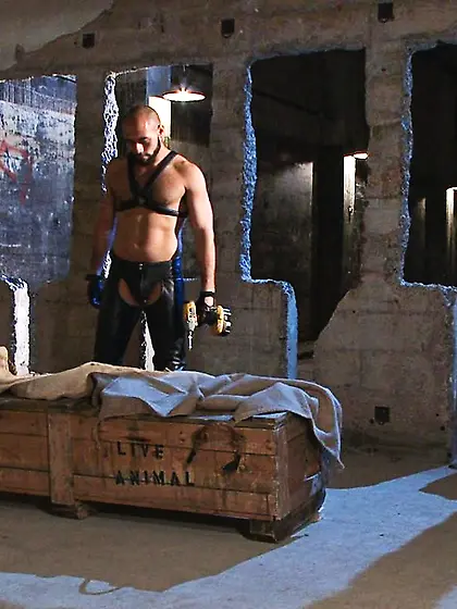 Tied hunk fucked facialzed