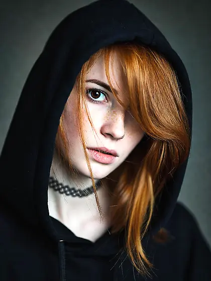 Emo goth young teen girl