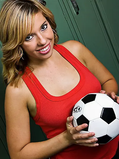 Steaming hot blonde pose