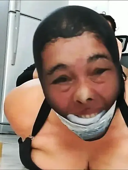 BBW Hogtied Helpless By A Bitch - Selfgags