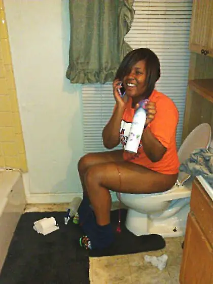 Ebony Women on the toilet
